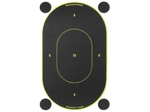 Birchwood Casey Shoot-N-C Targets 7" Silhouette Pack of 10 with 48 Pasters