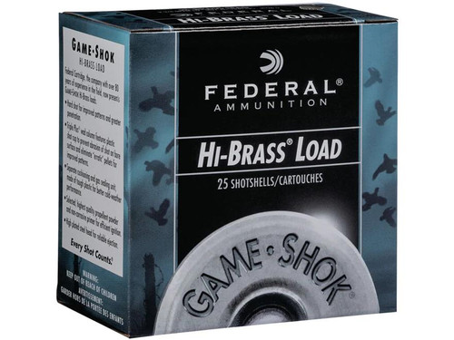 Federal Game-Shok Hi-Brass Ammunition 20 Gauge 2-3/4" 1 oz #6