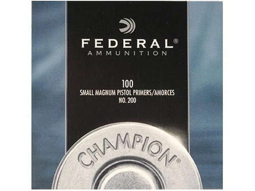 Federal Small Pistol Magnum Primers #200 Box of 100 (1 Tray of 100) Federal Small Pistol Magnum Primers #200 Box of 100 (1 Tray of 100)
