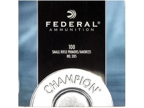 Federal Small Rifle Primers #205 Box of 100 (1 Tray of 100) Federal Small Rifle Primers #205 Box of 100 (1 Tray of 100)