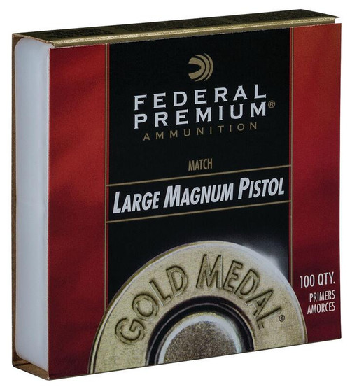 Federal Premium Gold Medal Large Pistol Magnum Match Primers #155M Box of 100 (1 Tray of 100) Federal Premium Gold Medal Large Pistol Magnum Match Primers #155M Box of 100 (1 Tray of 100)