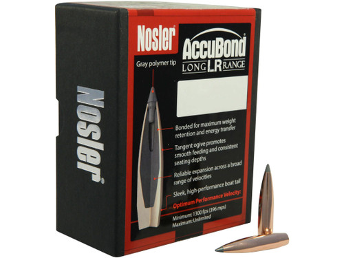 Nosler AccuBond Bullets 284 Caliber, 7mm (284 Diameter) 150 Grain Bonded Spitzer Boat Tail Box of 50 - 54827