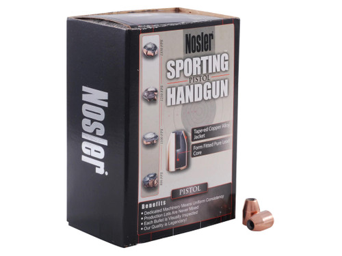 Nosler Sporting Handgun Bullets 45 Caliber (451 Diameter) 230 Grain Jacketed Hollow Point Box of 250 - 44922