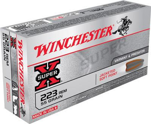 Winchester Super-X .223 Remington 55 gr Pointed Soft Point 20 rds. – X223R (AW0510) Winchester Super-X .223 Remington 55 gr Pointed Soft Point 20 rds. – X223R (AW0510)