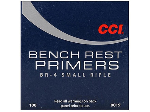 CCI Small Rifle Bench Rest Primers #BR4 Box of 100 (1 Tray of 100) CCI Small Rifle Bench Rest Primers #BR4 Box of 100 (1 Tray of 100)