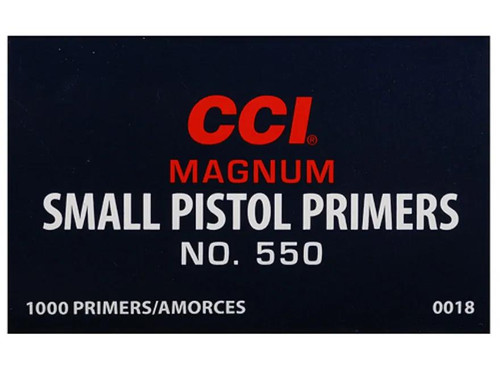 CCI Small Pistol Magnum Primers #550 Box of 100 (1 Tray of 100)