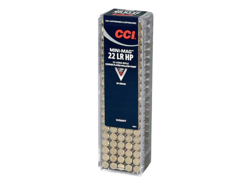 CCI Mini-Mag Ammunition 22 Long Rifle 36 Grain Plated Lead Hollow Point #0031