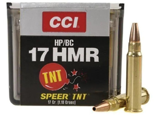 CCI Ammunition 17 Hornady Magnum Rimfire (HMR) 17 Grain Speer TNT Jacketed Hollow Point #0053