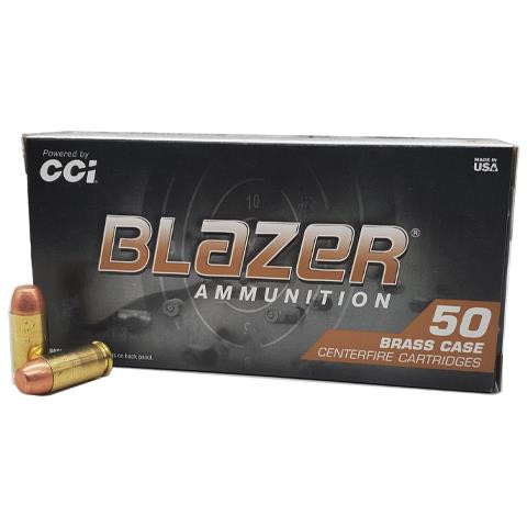 Blazer Brass Ammunition 40 S&W 180 Grain Full Metal Jacket #5220