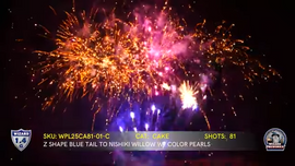 81S Z shape Blue Tail to Nishiki Willow w/ Color Pearls