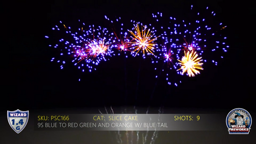 9S Blue to Red Green and Orange w/ Blue Tail