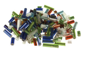 Bugle bead 2mm (length 2~6mm) 500pcs, Mix Color [g4x]