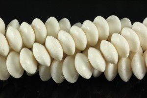 16mm White Sponge Coral Rondel Beads 15.5" natural [k3s15]