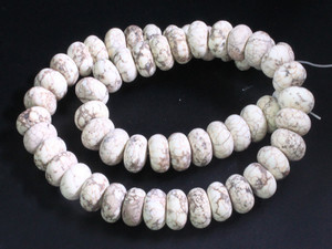 10mm Turquoise Rondelle Beads 15.5" stabilized [t3y10]