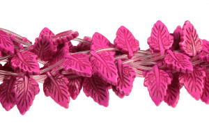 18x28mm Pink Magnesite Leaf Beads 15.5" [t403f]