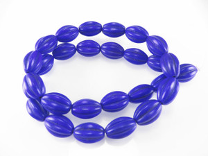 10x14mm Lapis Magnesite Oval Rope Beads 15.5" [t512l]