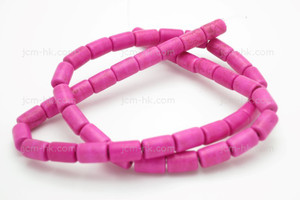 3x5mm Pink Magnesite Tube Beads 15.5" [t540f]