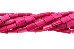 10x14mm Pink Magnesite Pillow Beads 15.5" [t548f]