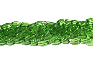 6x12mm Green Quarz Rice Beads 26pcs synthetic [u30a37]