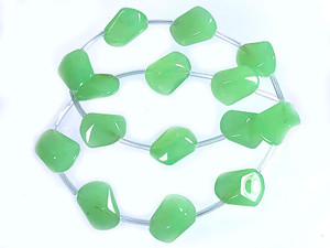 14x16mm Chrysoprase Faceted Beads 15.5" synthetic [u37a71]