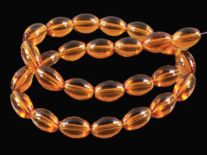 6x12mm Topaz Rice Beads 15.5" synthetic [u73a7]