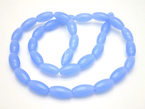 6x12mm Aqua Quartz Rice Beads 15.5" synthetic [u73a70]