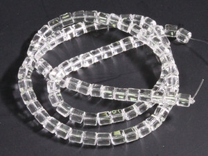 4x4mm Crystal Tube Beads 15.5" synthetic [u77a5]