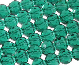 12mm Blue Zirocn Glass Faceted Round About 35 Beads [uc10a27]