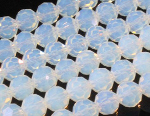 10mm Opalite Faceted Round Beads 15.5" synthetic [uc9a43]