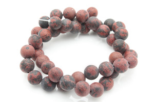 4mm Matte Mahogany Obsidian Round Beads 15.5" natural [4b28m]
