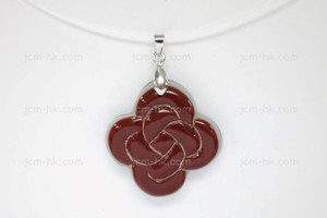 35x35mm Lucite Carved Designer Bead Pendant [z1093]