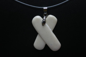 38X28mm Buffalo Bone Designer Designer Bead Pendant [z1500]
