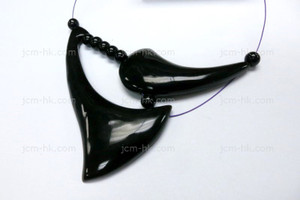 95X66mm Buffalo Horn Part With Drill 2pcs. [z1852]