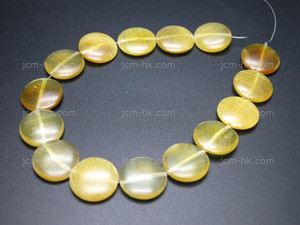 14mm Amber Horn Disc Beads 15pcs. [z2060]