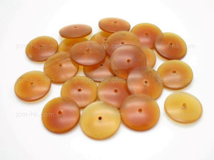 15x4mm Amber Horn Disc Beads 44pcs Fully drill [z2084]
