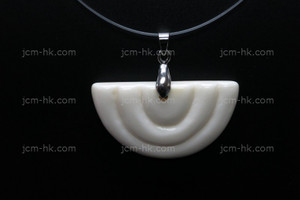40x22mm Buffalo Bone Carved Designer Bead Pendant [z7053]