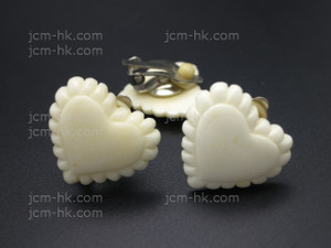 22x20mm Buffalo Bone Heart Earring [z5083]