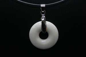 25x25mm Buffalo Bone Donut Designer Bead Pendant [z5085]