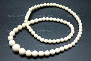 6-12mm Buffalo Bone Beads Necklace 16" [z5141]