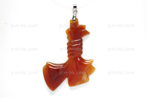 55x70mm Amber Horn Carved Designer Bead Pendant [z5203]