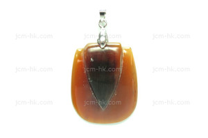 28x35mm Amber Horn Designer Designer Bead Pendant [z5343]
