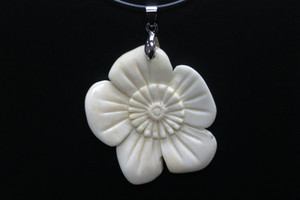 45x50mm Buffalo Bone flower Designer Bead Pendant [z5446]