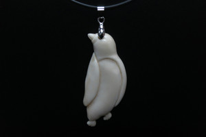 28x60mm Buffalo Bone Peagun Designer Bead Pendant [z5475]