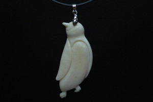 36x65mm Buffalo Bone Peagun Designer Bead Pendant [z5542]