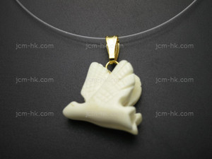 20x18mm Buffalo Bone Bird Designer Bead Pendant [z5583]