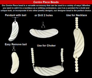 30mm Buffalo Bone Bear Pendant [z5617]