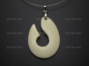 28x40mm Buffalo Bone Maori Bead Pendant [z8115]