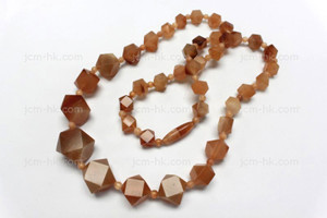 20x35mm Amber Horn Necklace 18" [z7576]