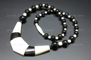 75x25mm Buffalo Bone Necklace 18" [z7609]