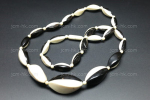 18x8mm-40x16mm Buffalo Bone & Horn Necklace 18" [z7614]